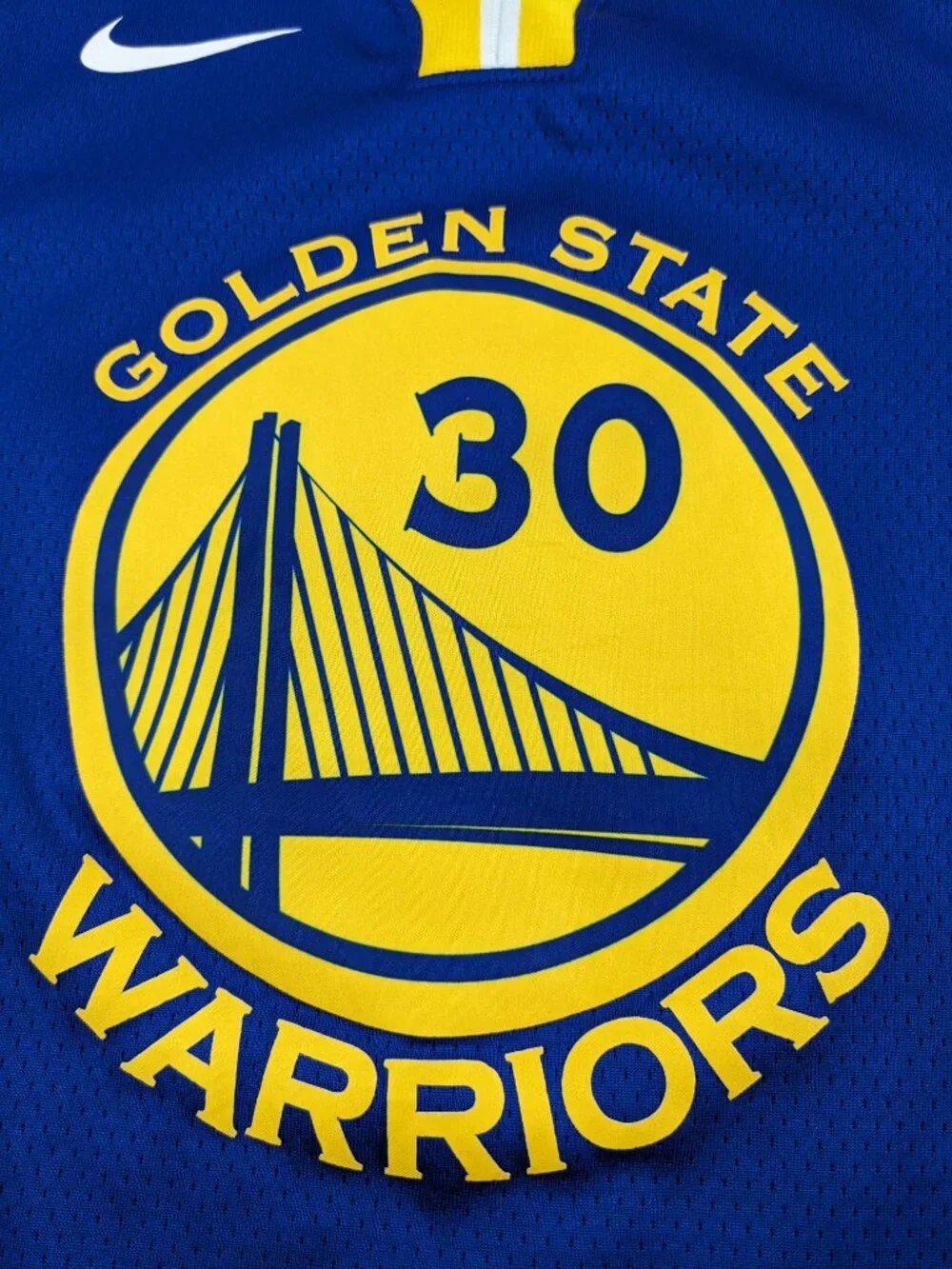 Stephen Curry Golden State Warriors Jersey Nike Swingman Blue Mens 40 (Small)